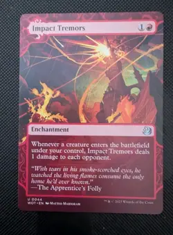 MTG WILDS OF ELDRAINE Enchanting Tales Uncommon IMPACT TREMORS NM - Image 2
