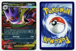 MEGA GENGAR EX PHANTASMAL FLAMES 056/094 NM DOUBLE RARE POKEMON - Image 1