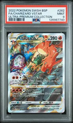 Pokemon Ultra Premium Collection Charizard VSTAR SWSH262 PSA 9 - Image 1