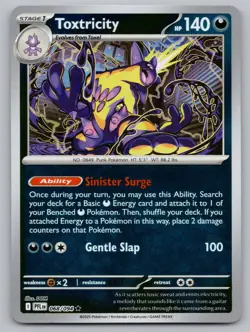 Toxtricity 068/094 Rare Phantasmal Flames Pokemon Reverse Holo Near Mint - Image 1