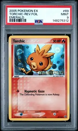2005 Pokemon EX Emerald Torchic-Reverse Foil #69 MINT 9 *NEWLY GRADED* - Image 1
