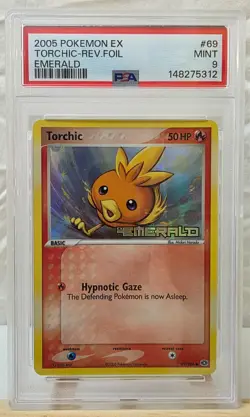 2005 Pokemon EX Emerald Torchic-Reverse Foil #69 MINT 9 *NEWLY GRADED* - Image 3