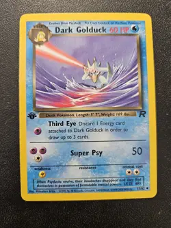 Pokemon 1st Edition Team Rocket Dark Golduck 37/82 NEAR MINT - Image 1