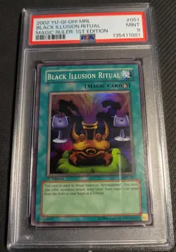 Yugioh Black Illusion Ritual MRL-051 1st Edition Super Rare PSA 9 Mint! - Image 1