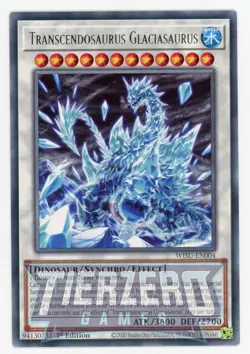 Yugioh Transcendosaurus Glaciasaurus WISU-EN004 Rare 1st Edition Near Mint - Image 1