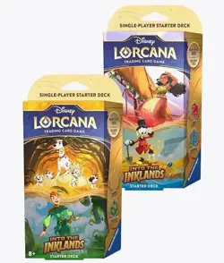 Lorcana Into The Inklands Starter Deck - Sealed -Amber/Emerald & Ruby/Sapphire - Image 1