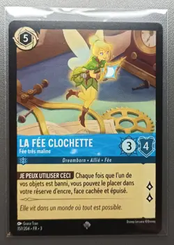 LORCANA FR - Chapter 3 157/204 The Tinker Bell Fairy - Super Rare Non Foil New - Image 1