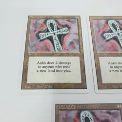 Lot of 3 Ankh of Mishra Revised Magic The Gathering MTG Cards NM Free Ship - Image 2