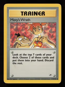 Misty's Wrath 114/132 Gym Heroes Pokemon Card -B10 - Image 1
