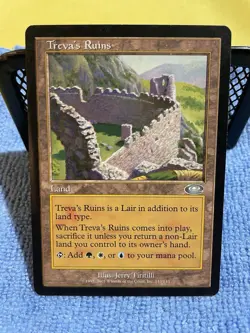 Wizards of the Coast Magic Treva's Ruins Land Card Green White Blue Vintage 2001 - Image 1