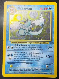 Vaporeon 12/64 Holo Rare | Base Set Unlimited | Pokemon Card | Vintage 1999 HP - Image 1