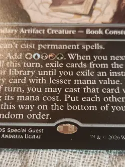 MTG Codie, Vociferous Codex Strixhaven Special Guest Misprint X WING STAMP - Image 1