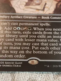 MTG Codie, Vociferous Codex Strixhaven Special Guest Misprint X WING STAMP - Image 2