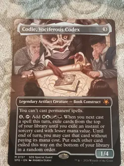 MTG Codie, Vociferous Codex Strixhaven Special Guest Misprint X WING STAMP - Image 3