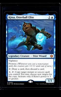 MTG Magic the Gathering BLB Bloomburrow Promo Pack #54 Kitsa Otterball Elite - Image 1