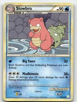 SLOWBRO 52/123 UNCOMMON HEARTGOLD & SOULSILVER POKEMON LIGHTLY PLAYED - Image 1
