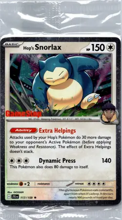 Hop's Snorlax 117/159 Holo Promo (Gamestop Exclusive) Pokemon NM - Image 1
