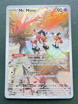 Pokemon TCG Mr. Mime Illustration Rare Card 179/165 Scarlet & Violet 151 NM - Image 1