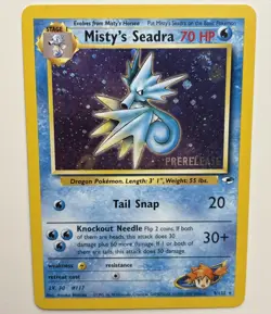 2000 Pokemon Gym Heroes Misty's Seadra [Pre-Release] 9/132 Holo Rare LP Wizards - Image 1