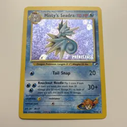2000 Pokemon Gym Heroes Misty's Seadra [Pre-Release] 9/132 Holo Rare LP Wizards - Image 2