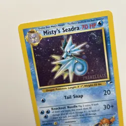 2000 Pokemon Gym Heroes Misty's Seadra [Pre-Release] 9/132 Holo Rare LP Wizards - Image 3