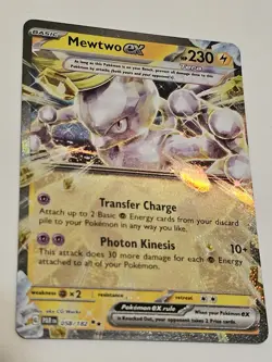 Pokemon TCG Mewtwo ex 058/182 Textured Foil - Image 1