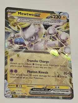 Pokemon TCG Mewtwo ex 058/182 Textured Foil - Image 2