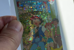 ASH MISTY PIKACHU Pokemon Japanese Anime Vending Prism Sticker Holo Vintage Rare - Image 2