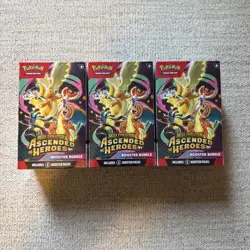 X3 Pokemon TCG: Mega Evolution Ascended Heroes Booster Bundle New Sealed x3 - Image 1