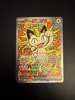 Pokemon TCG Meowth EX Card 121/088 Perfect Order English Full Art - Image 1