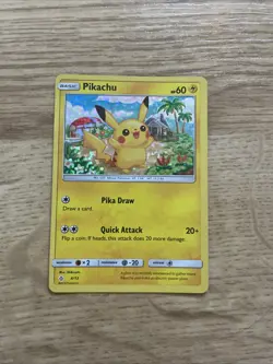 Pokemon TCG Pikachu Card McDonald's Promos 2018, Holo, 4/12 mp Condition - Image 1