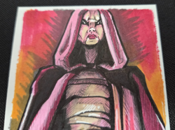 2019 Topps Star Wars Saga Sketch Art Asajj Ventress L. Jason Queen 1/1 Card - Image 2
