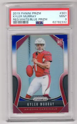 Kyler Murray 2019 Panini Prizm Red White Blue Prizm #301 RC PSA 9 Rookie Card - Image 1