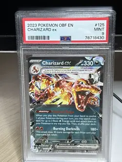 Pokemon TCG Charizard ex SV03: Obsidian Flames 125/197 Holo Double Rare PSA 9 - Image 1