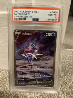 Pokemon TCG Suicune V GG38/GG70 Alternative Art Crown Zenith PSA 10 Gem Mint - Image 2