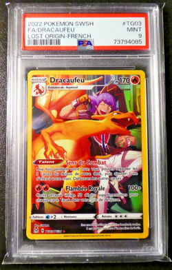 Pokemon French Card PSA Carte Holo Dracaufeu TG03/TG30 FR FA Mint 2022 - Image 1