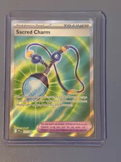 Sacred Charm 122/094 Me02: Phantasmal Flames Full Art Holo Rare Pokemon TCG - Image 1