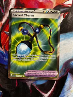 Sacred Charm 122/094 Phantasmal Flames Ultra Rare Pokemon TCG NM - Image 1