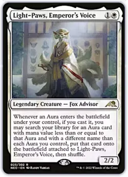 Light-Paws, Emperor's Voice Kamigawa: Neon Dynasty Regular- NM/M pack fresh edh - Image 1