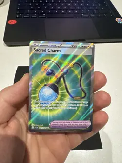 Pokemon TCG Sacred Charm Trainer 122/094 Full Art Phantasmal Flames Near Mint - Image 1