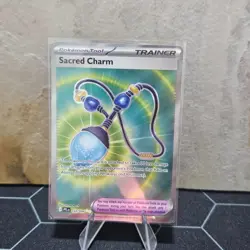 Phantasmal Flames Sacred Charm 122/094 Ultra Rare Pokemon Card NM English - Image 1