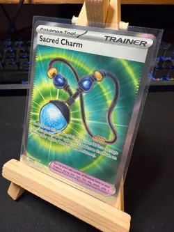 Pokemon TCG Sacred Charm 122/094 Full Art Trainer – Phantasmal Flames – NM - Image 1