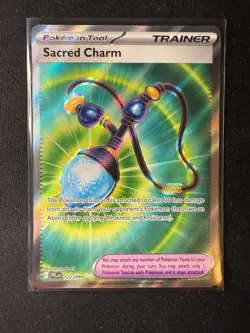Pokemon TCG Sacred Charm 122/094 Full Art Trainer – Phantasmal Flames – NM - Image 2