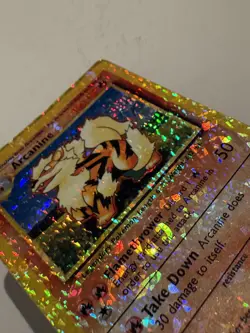 Arcanine 23/102 Holo Prism Vintage Pokemon Vending Sticker Card Collectors 90s - Image 3