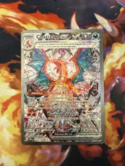 Pokemon Charizard ex Illustration Rare Full Art Holo Obsidian Flames 223/197 - Image 1