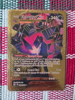 Pokemon Eternatus VMAX GOLD Foil Fan Art Collector Card - 340 HP - Image 1