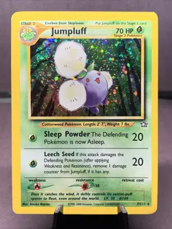Pokemon TCG Jumpluff 7/111 Neo Genesis Holo Rare WOTC VTG 2000 Swirl - Image 1