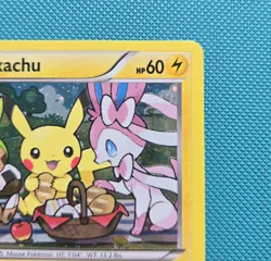Pokemon TCG - Pikachu - XY Promos -LP- XY95-2016 Chespin-Sylveon-Pikachu Picnic! - Image 4