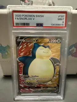 2020 Pokemon TCG Snorlax Holo 197/202 PSA 9 - Image 1