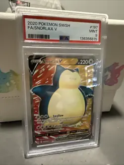 2020 Pokemon TCG Snorlax Holo 197/202 PSA 9 - Image 2